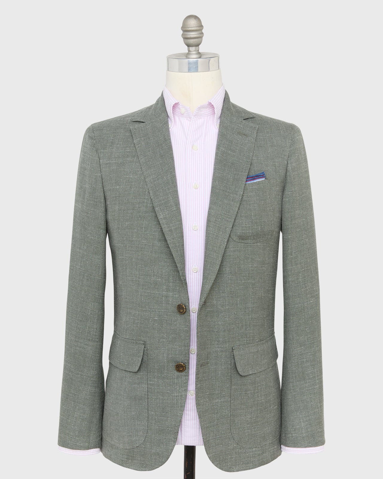 Ghost Blazer in Sage Hopsack