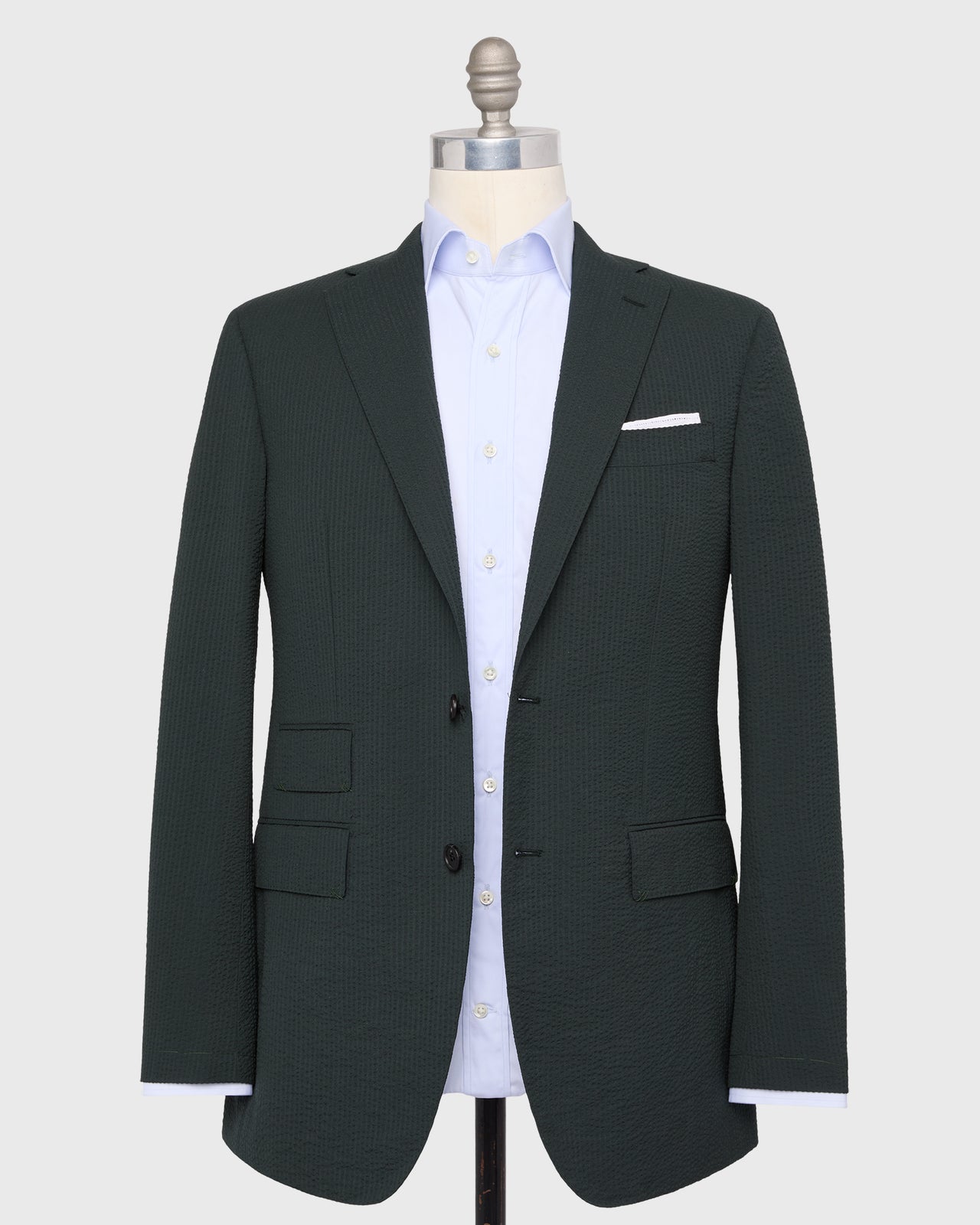 Kincaid No. 3 Suit in Dark Forest Seersucker | Shop Sid Mashburn Kincaid No. 3 Suit in Dark Forest Seersucker | Shop Sid Mashburn