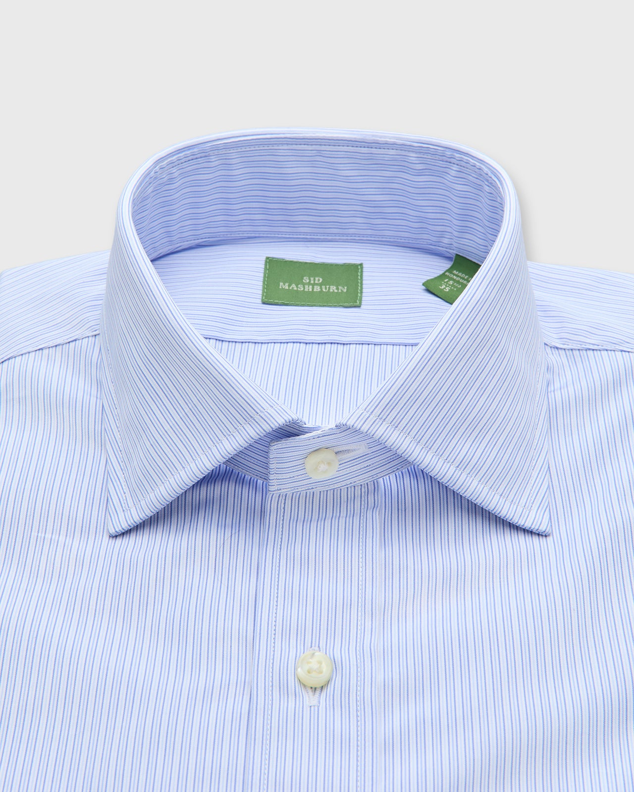 Spread Collar Dress Shirt in Blue Multi Stripe Poplin