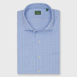 Load image into Gallery viewer, Made-to-Measure Shirt in Sky/Brown/Blue Multi Tattersall Cotolino
