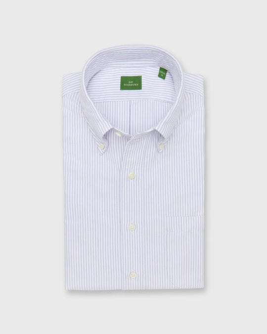 Button-Down Sport Shirt in Lavender University Stripe Oxford