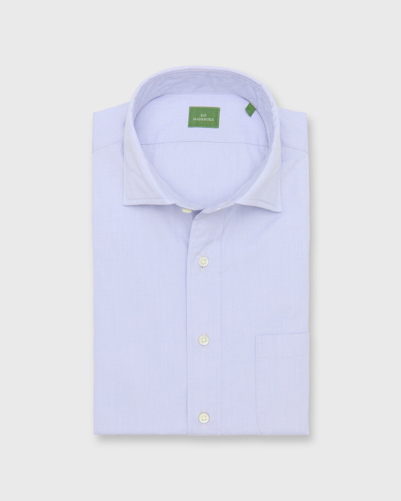 Spread Collar Sport Shirt in Lavender End-On-End
