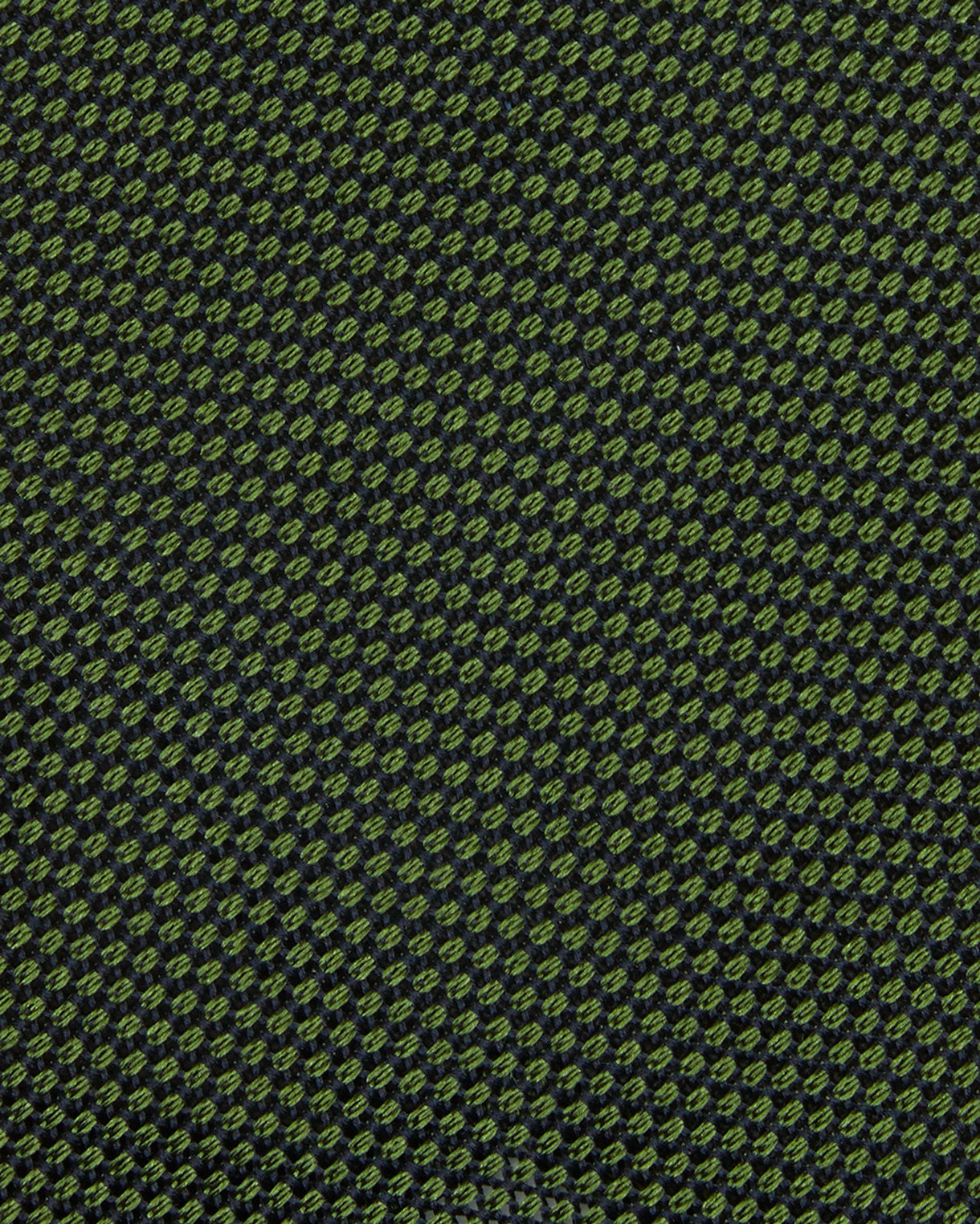 Silk Fino Grenadine Tie in Green/Navy