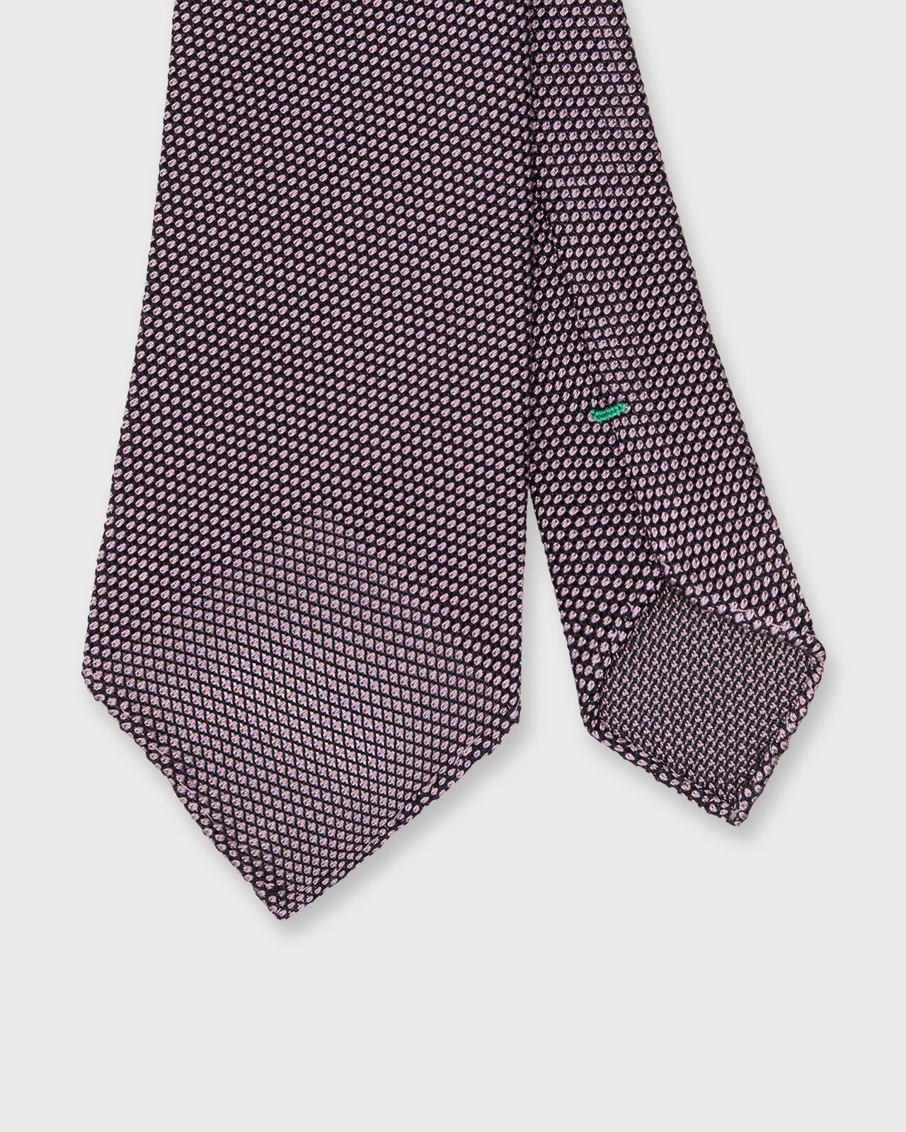 Silk Fino Grenadine Tie in Pink/Navy