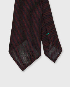 Silk Fino Grenadine Tie in Oxblood/Navy