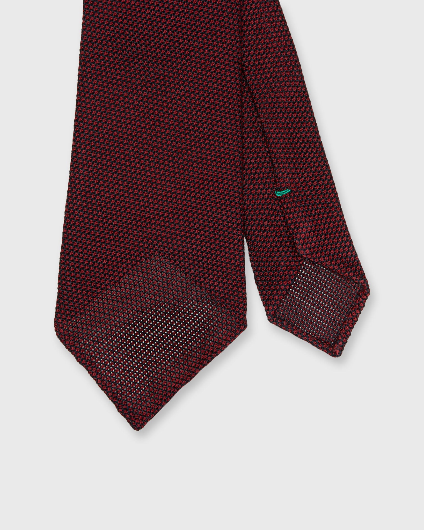 Silk Fino Grenadine Tie in Red/Navy