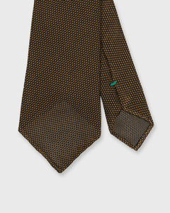 Silk Fino Grenadine Tie in Tan/Navy