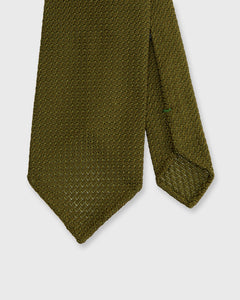 Silk Grosso Grenadine Tie in Olive