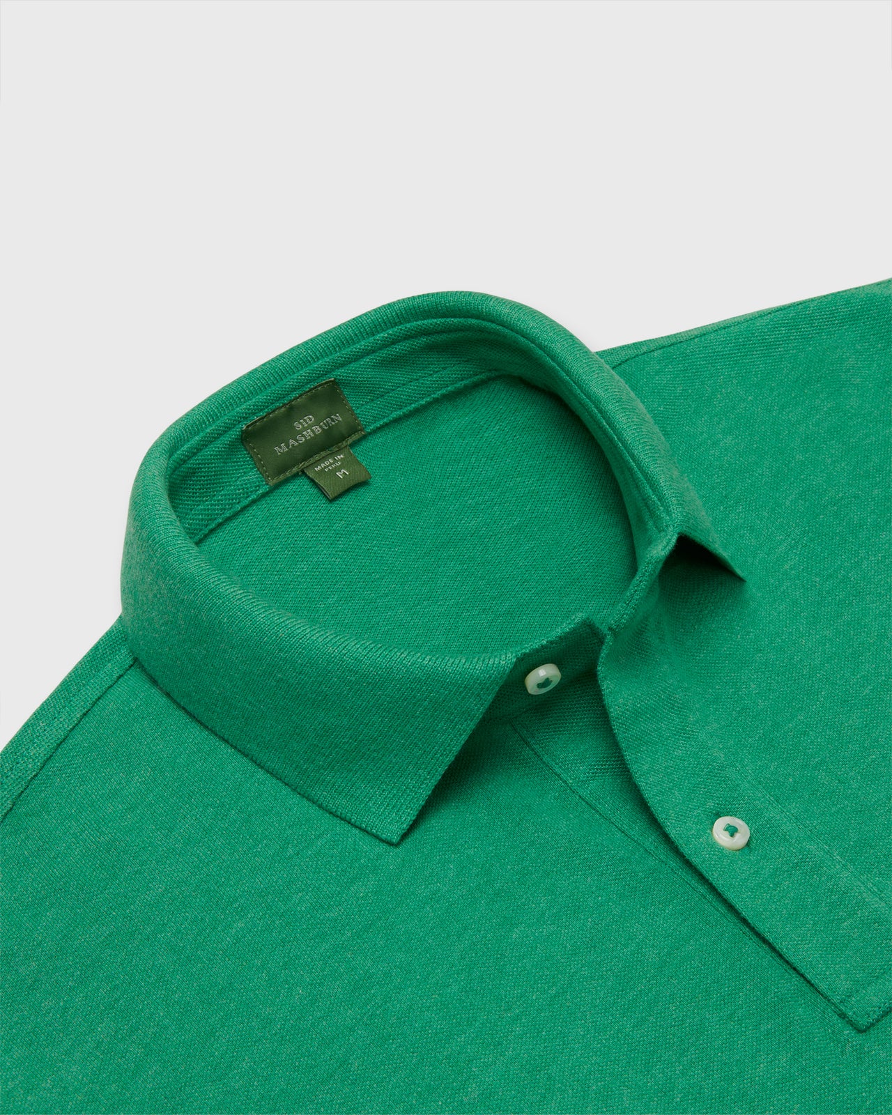 Court Polo in Heather Basil Pima Pique
