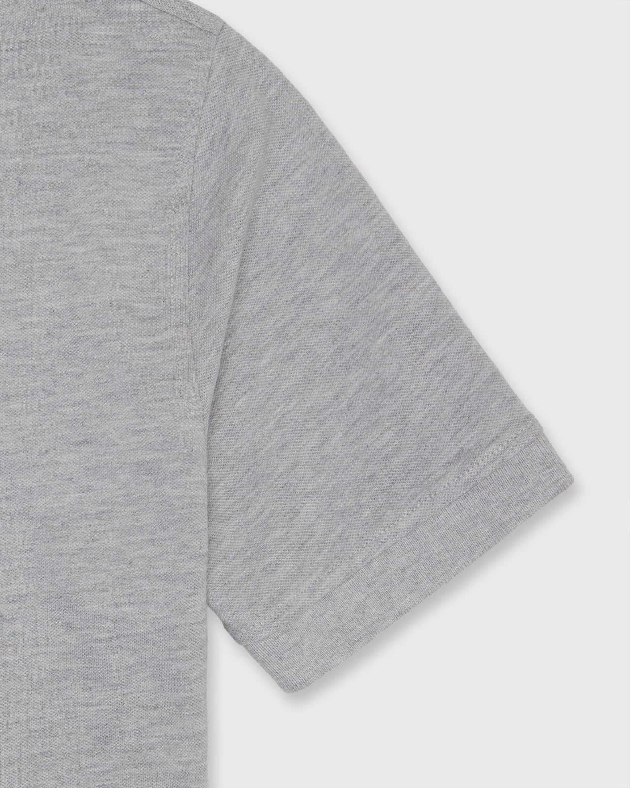 Court Polo in Heather Grey Pima Pique
