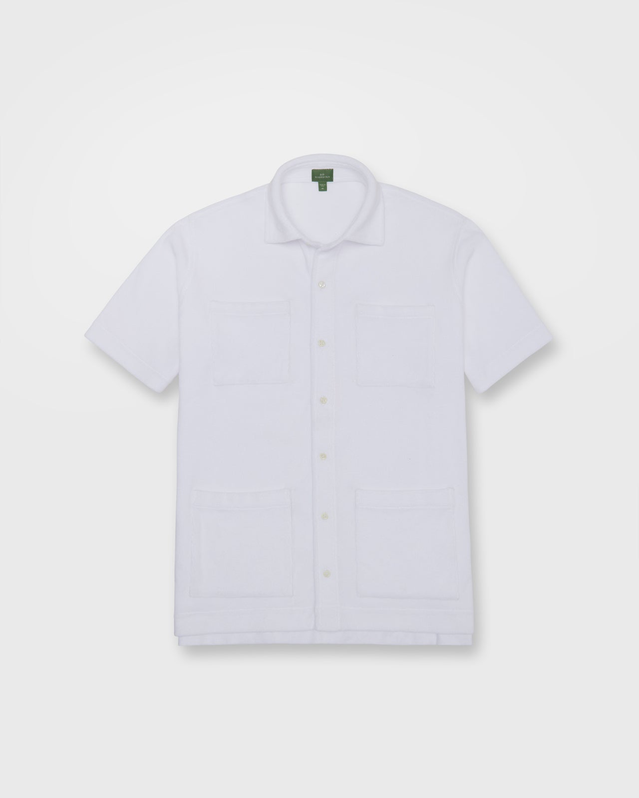 Knit Marquez Shirt in White Terry
