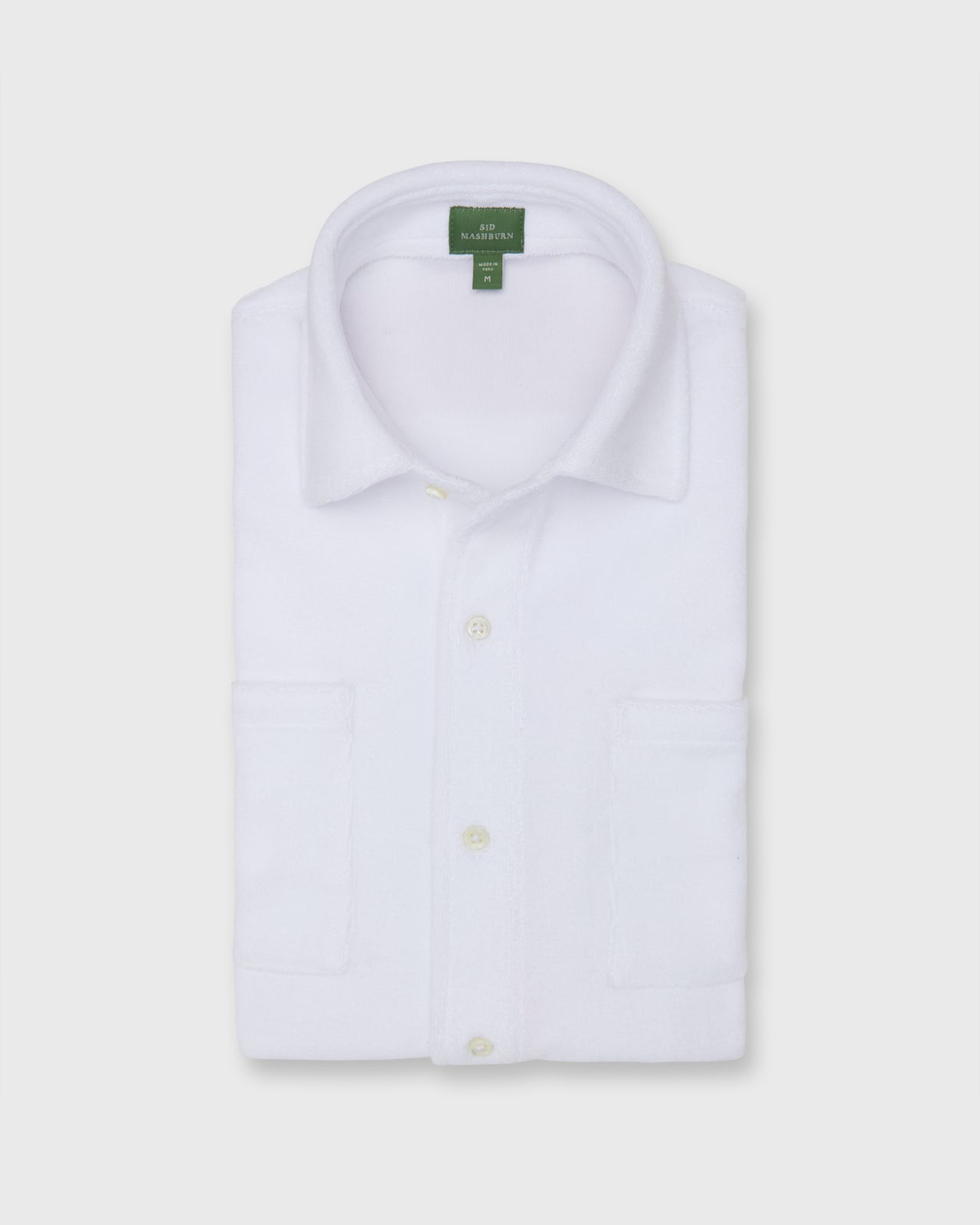 Knit Marquez Shirt in White Terry