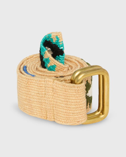 Hand-Loomed D-Ring Belt in Maize Tribal | Shop Sid Mashburn