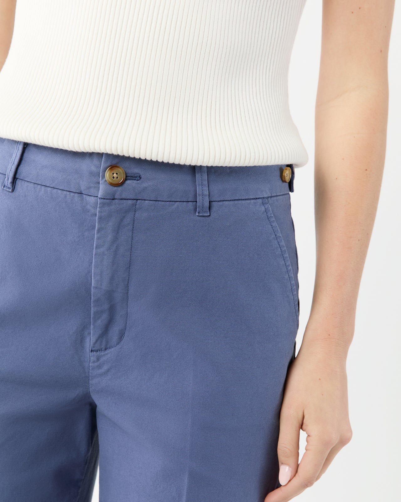 Billie Pant in Blue Stretch Canvas