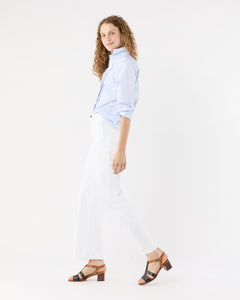 Julie Shirt in Sky Pencil Stripe Poplin