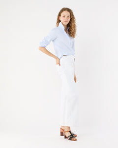 Julie Shirt in Sky Pencil Stripe Poplin