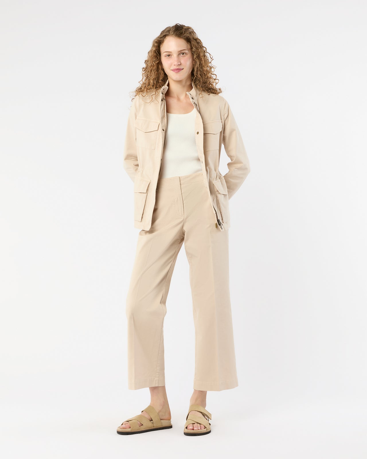 M65 Jacket in Sand Stretch Twill