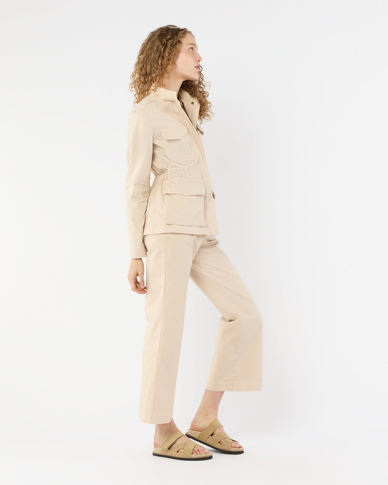 M65 Jacket in Sand Stretch Twill