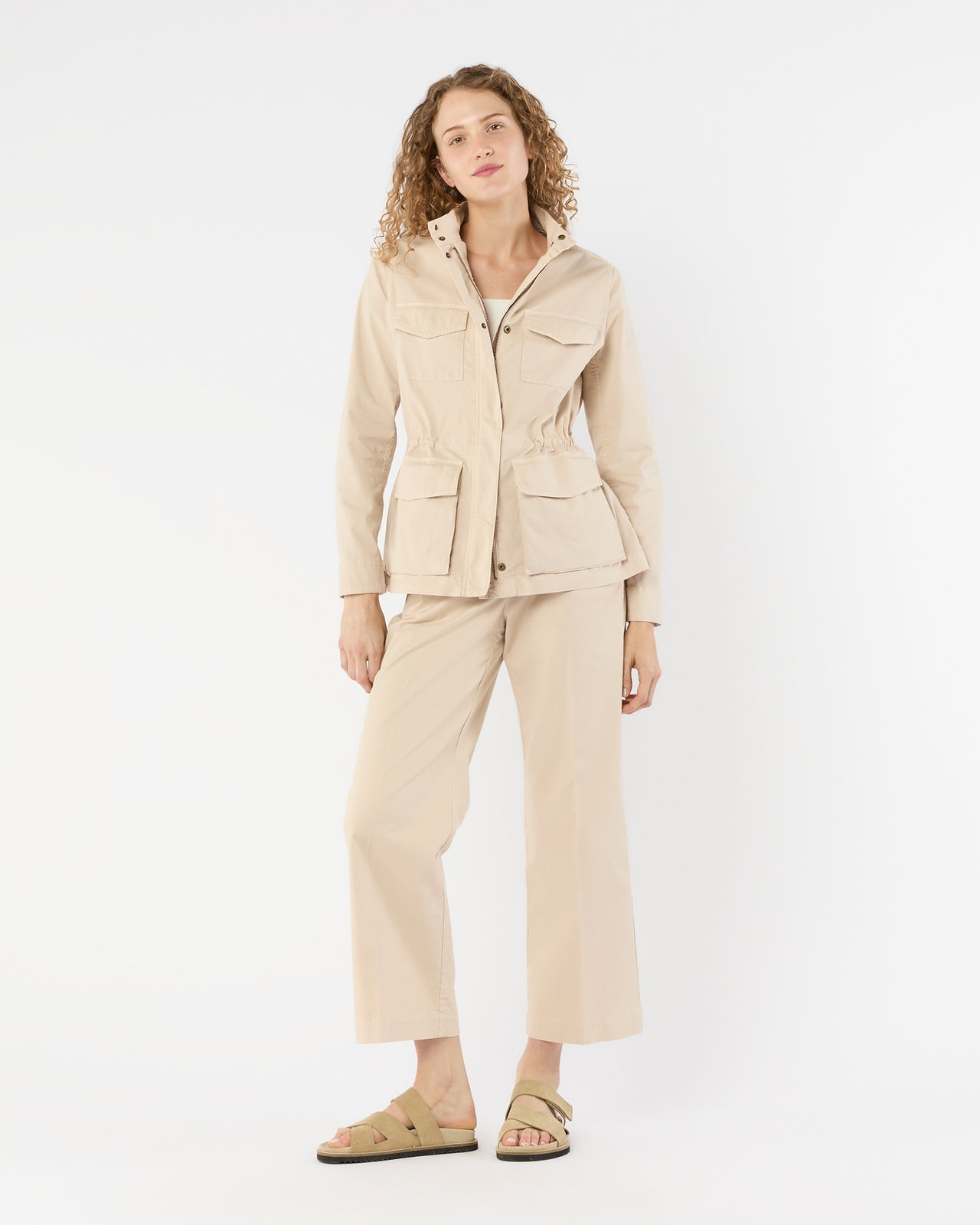 M65 Jacket in Sand Stretch Twill