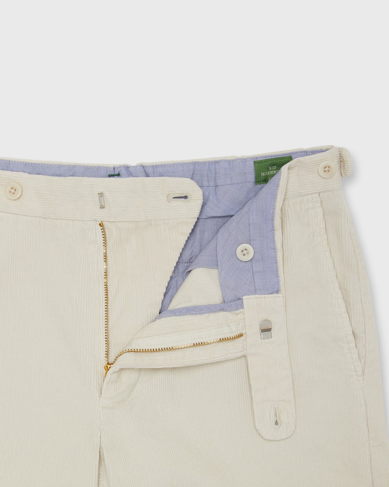 Side-Tab Field Short in Bone Garment-Dyed Corduroy