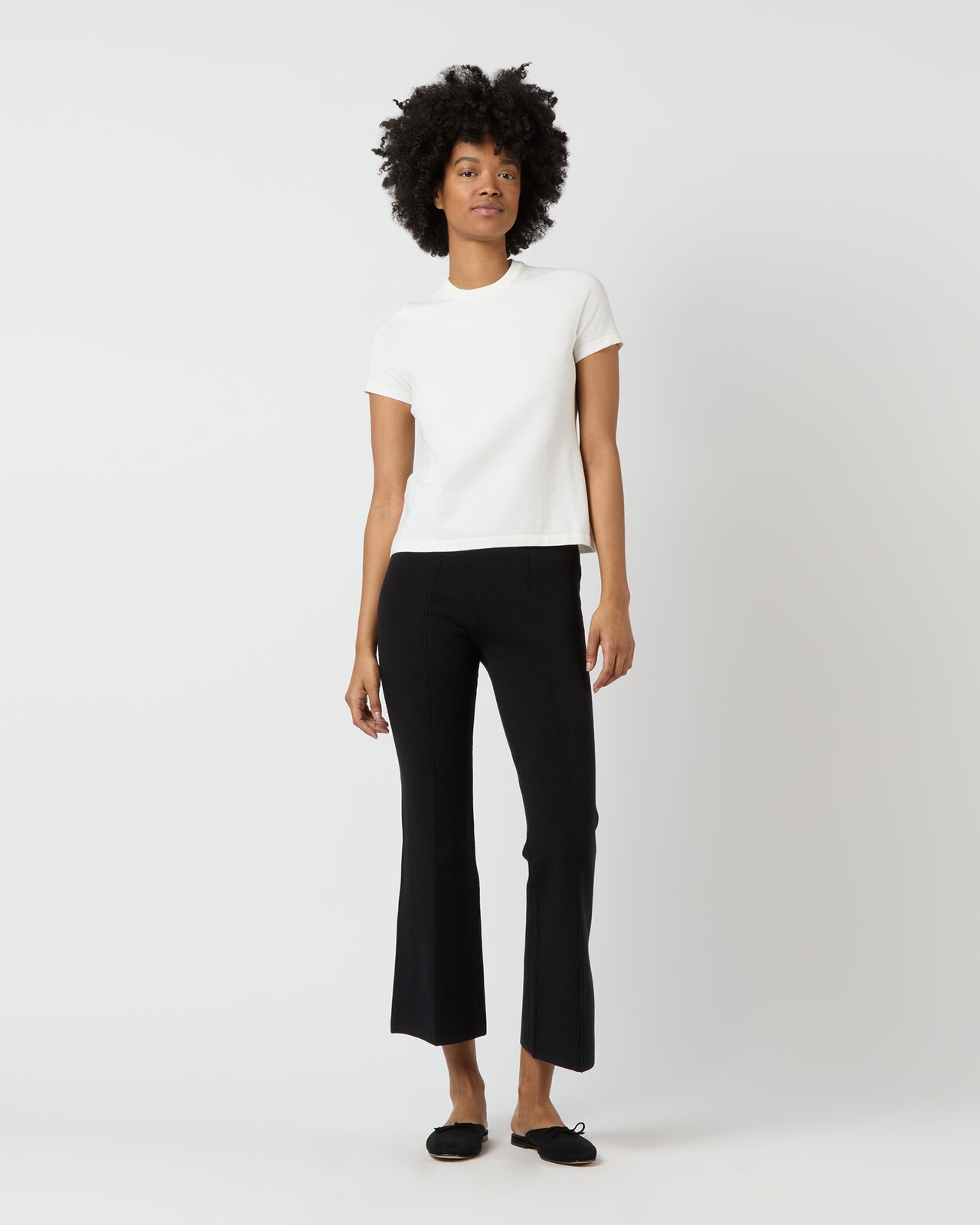 Lee Tee in Chalk Cotton