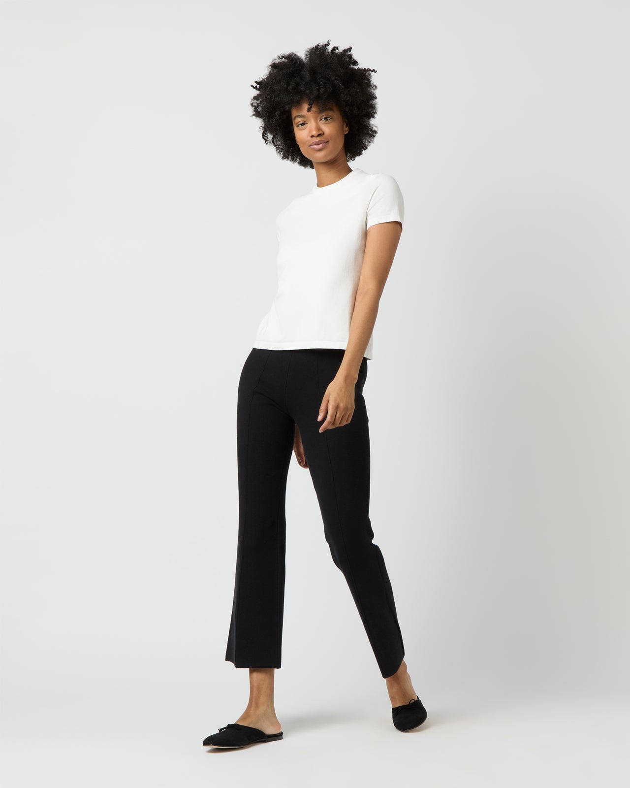 Lee Tee in Chalk Cotton