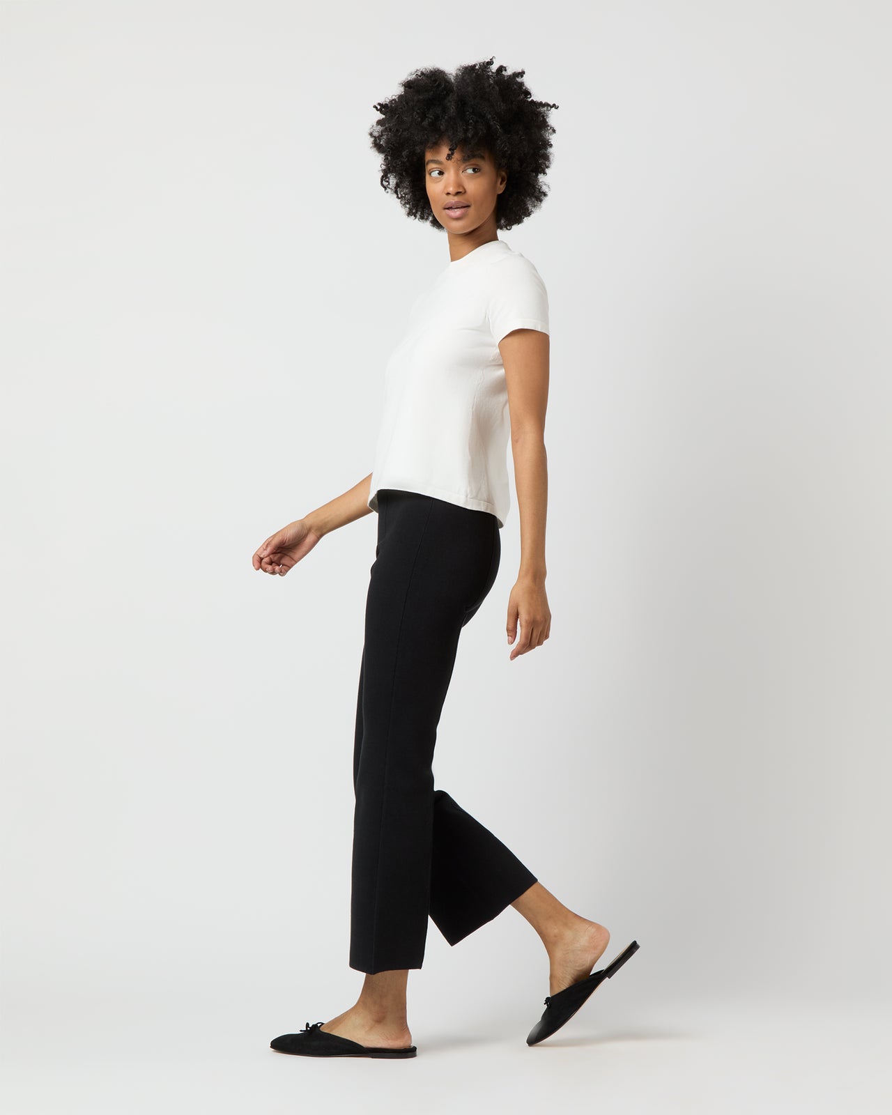 Lee Tee in Chalk Cotton