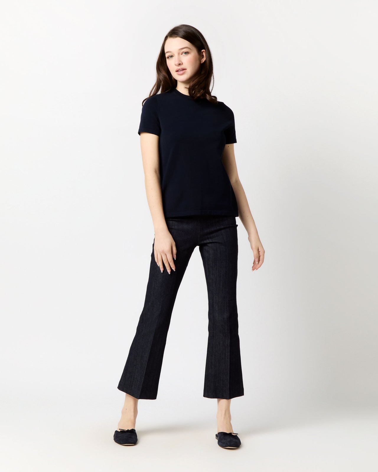 Lee Tee in Navy Cotton