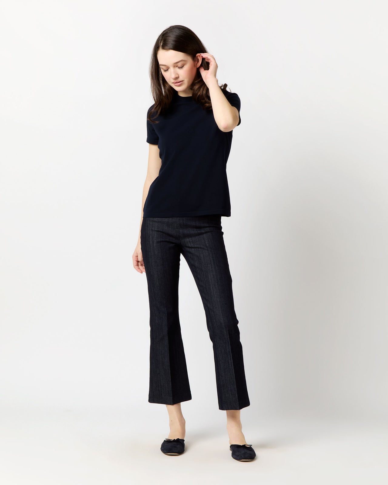 Lee Tee in Navy Cotton