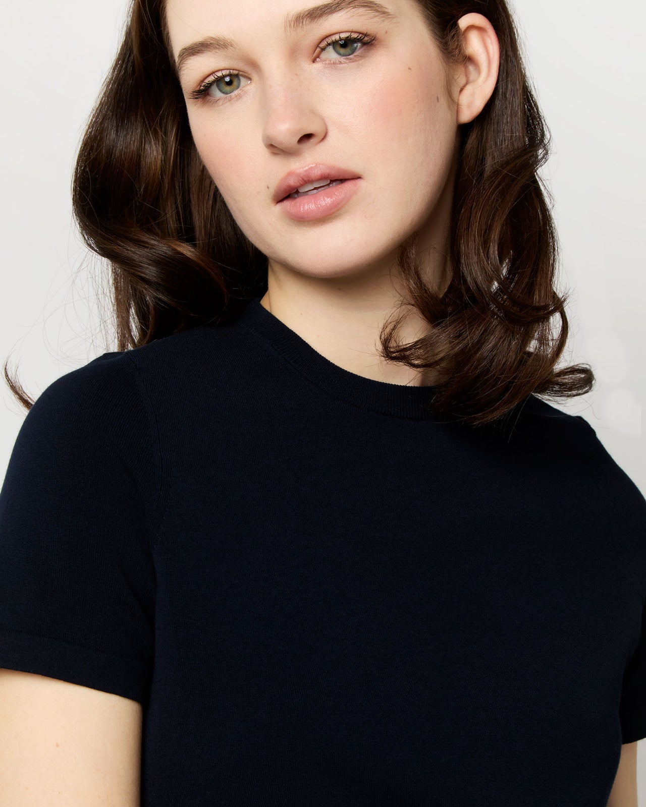 Lee Tee in Navy Cotton