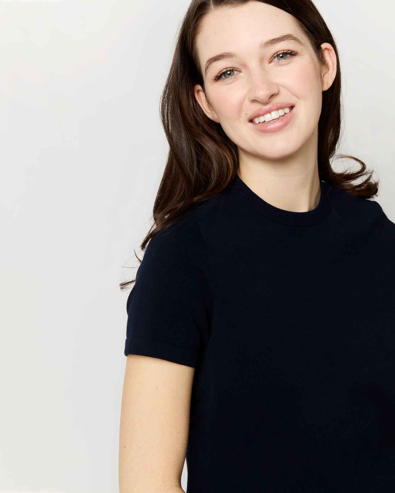 Lee Tee in Navy Cotton