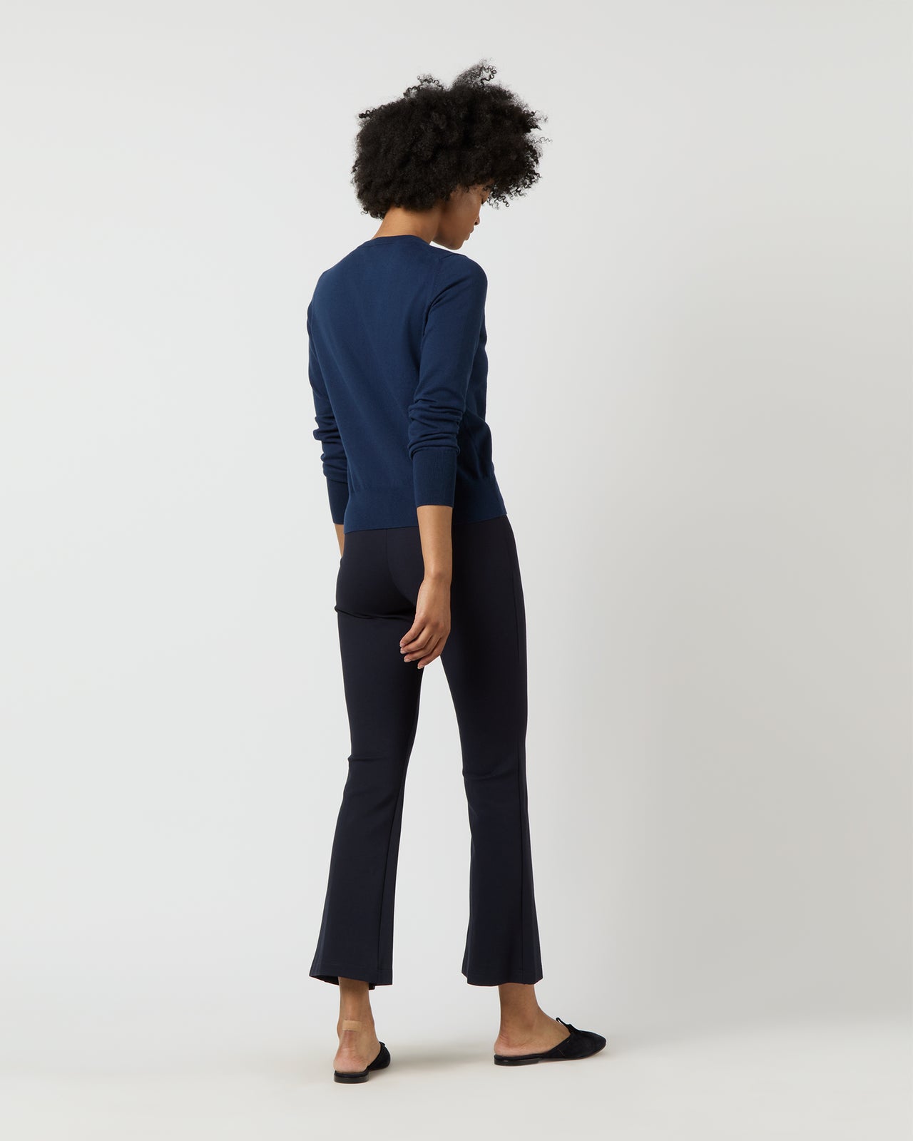 Rosie Cardigan in Navy Cotton/Silk