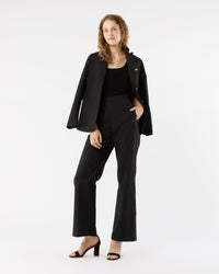 Hutton Pant in Black Stretch Canvas