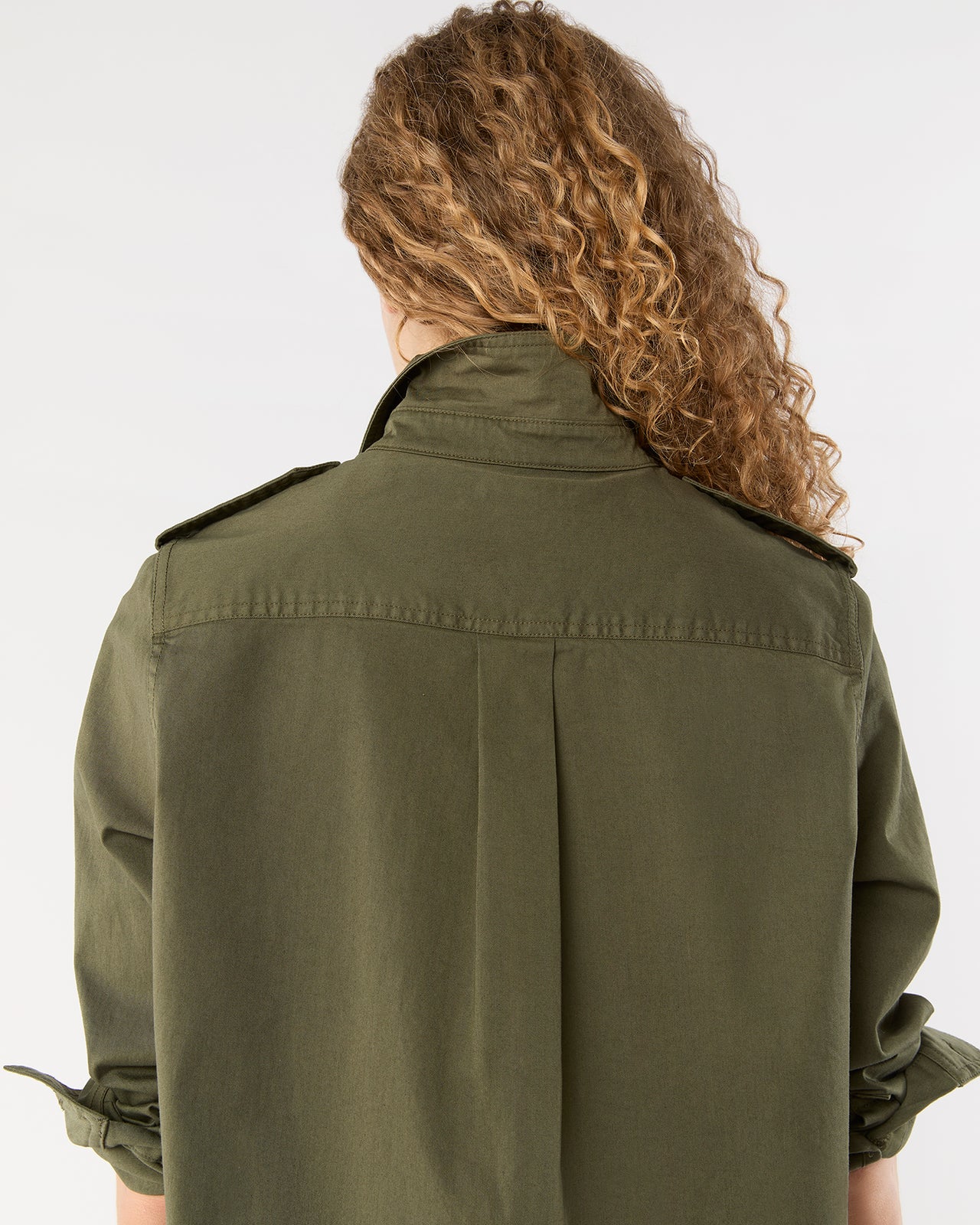 Safari Shirt in Olive Stretch Twill