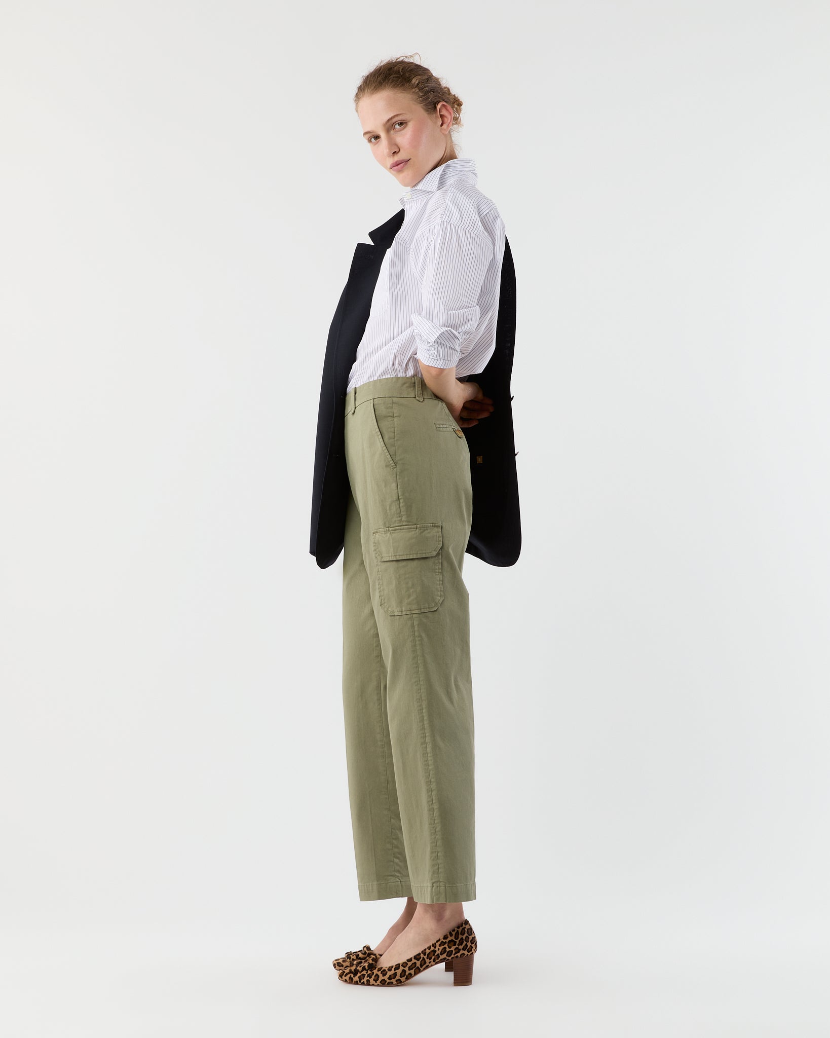 Cargo Pant in Sage Stretch Twill