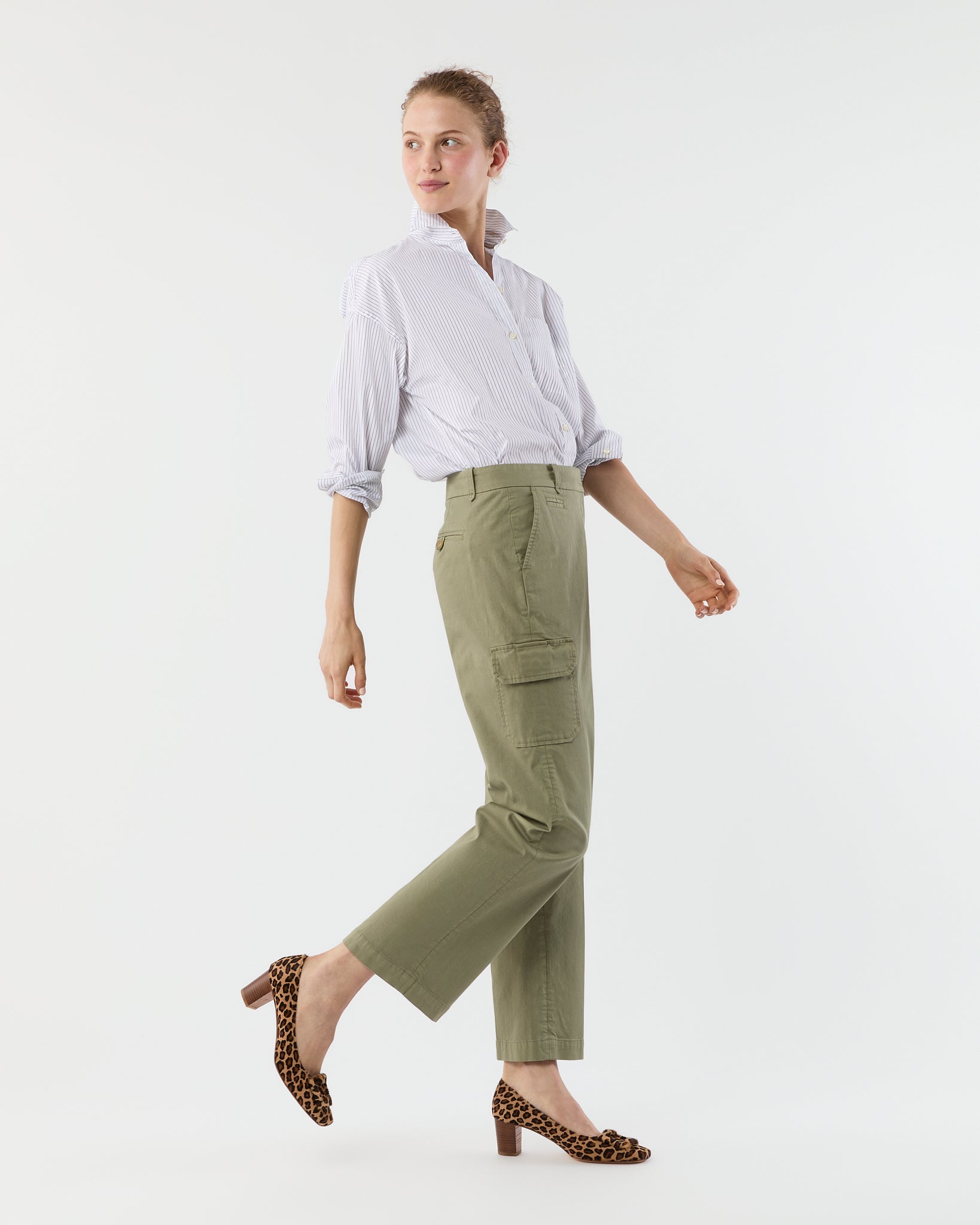 Cargo Pant in Sage Stretch Twill