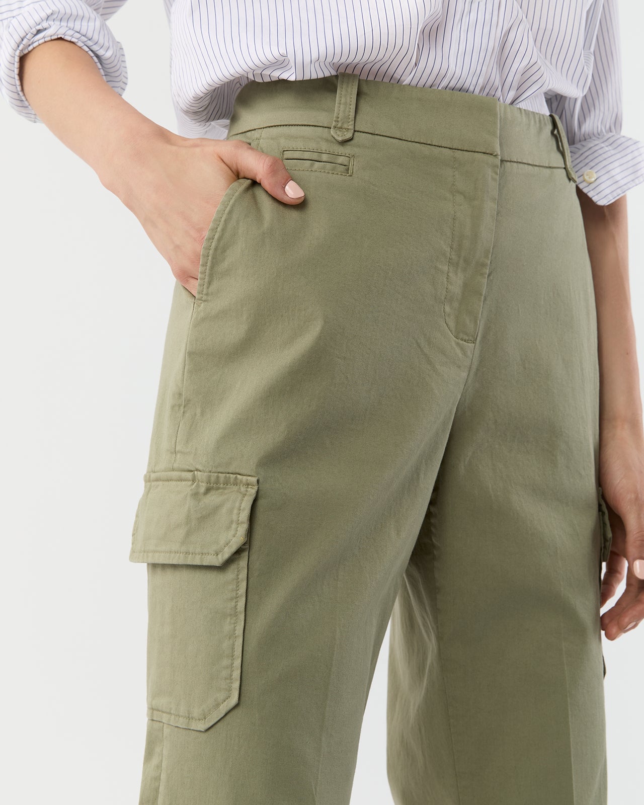 Cargo Pant in Sage Stretch Twill | Shop Ann Mashburn