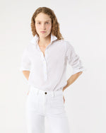 Load image into Gallery viewer, Tomboy Popover Shirt in White Swiss Dot
