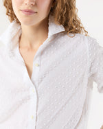 Load image into Gallery viewer, Tomboy Popover Shirt in White Swiss Dot
