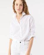 Load image into Gallery viewer, Tomboy Popover Shirt in White Swiss Dot
