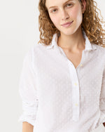 Load image into Gallery viewer, Tomboy Popover Shirt in White Swiss Dot
