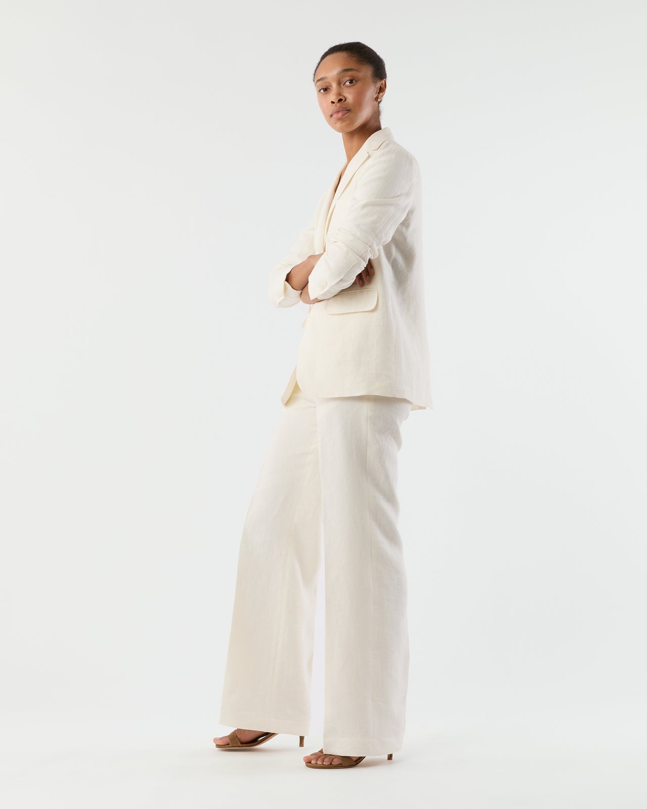 Ghost Blazer in White Linen
