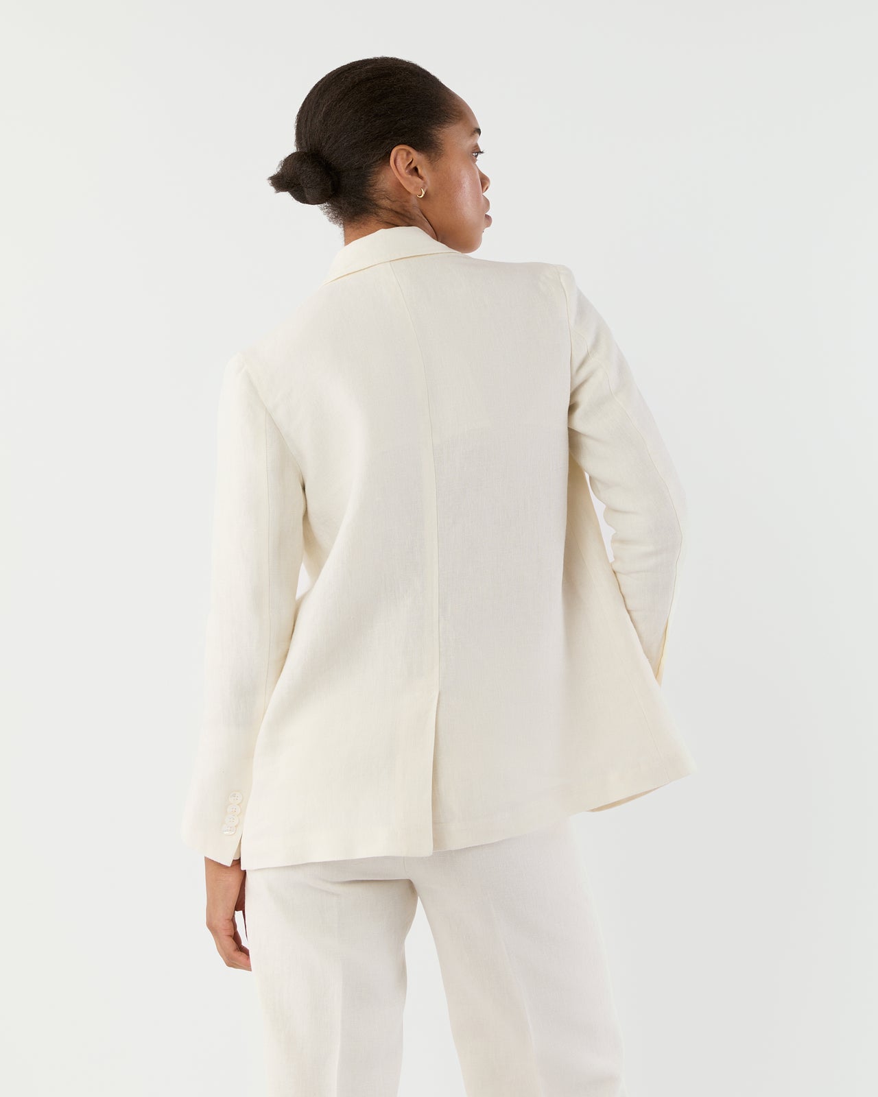 Ghost Blazer in White Linen