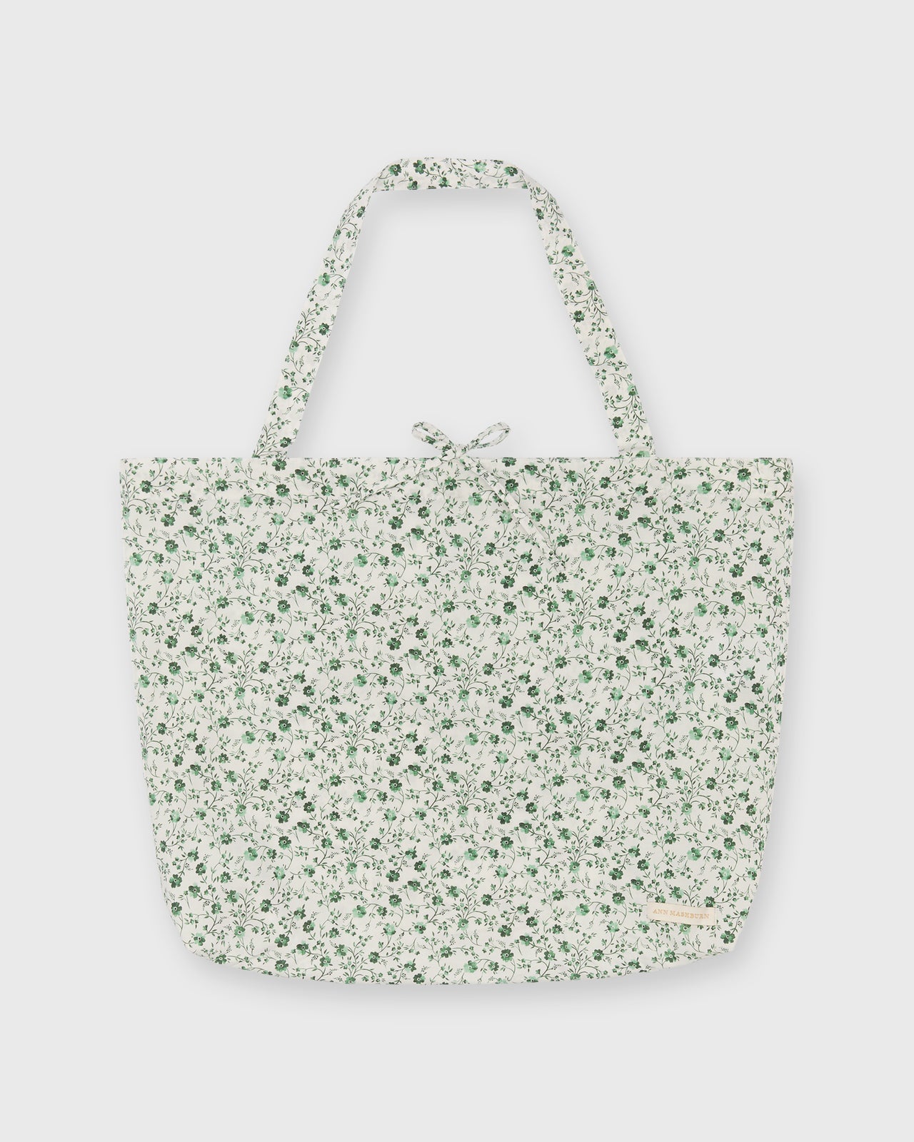 Reusable Tote Bag in Green Indigo Berry Liberty Fabric