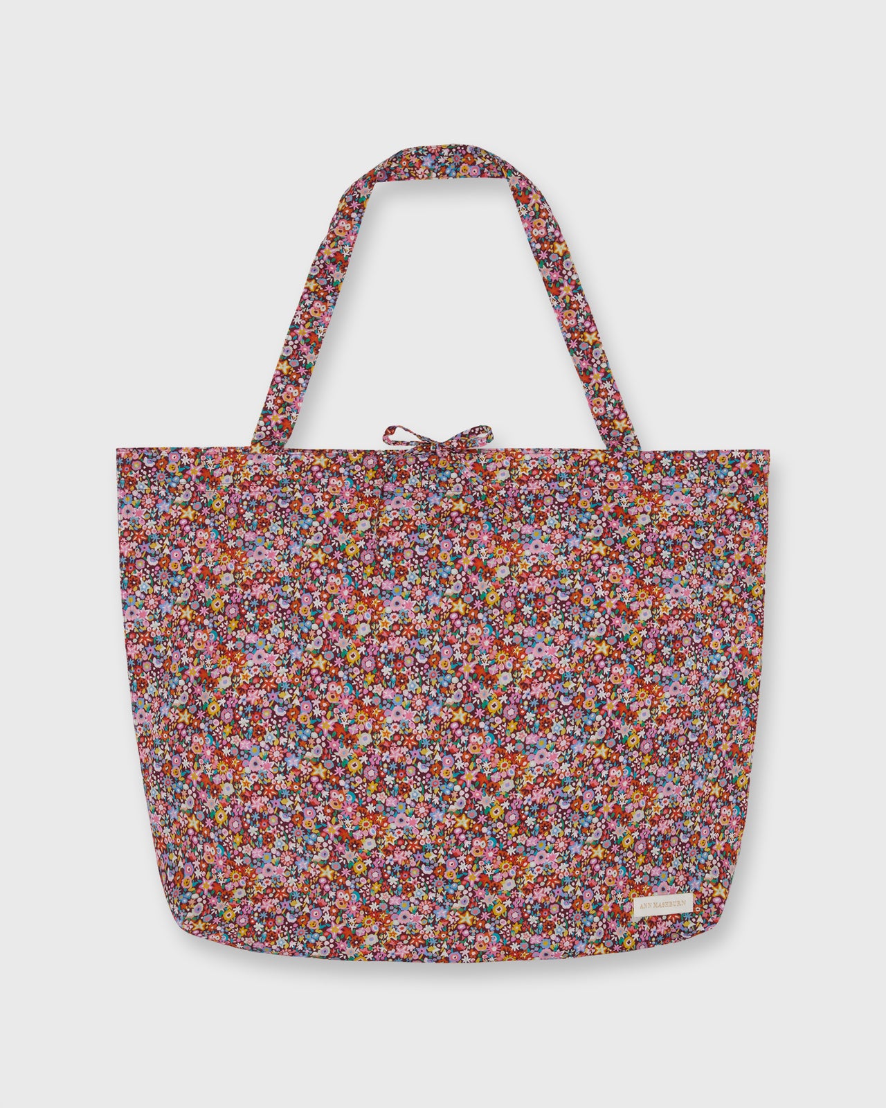 Reusable Tote Bag in Pink/Orange Dazzle Liberty Fabric