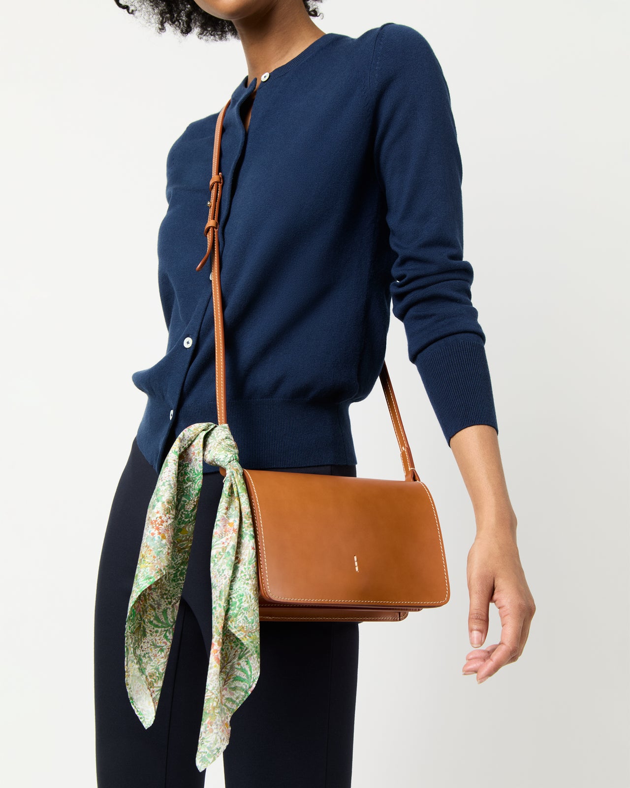 Anyway Scarf in Green Fields Of Eden Liberty Fabric