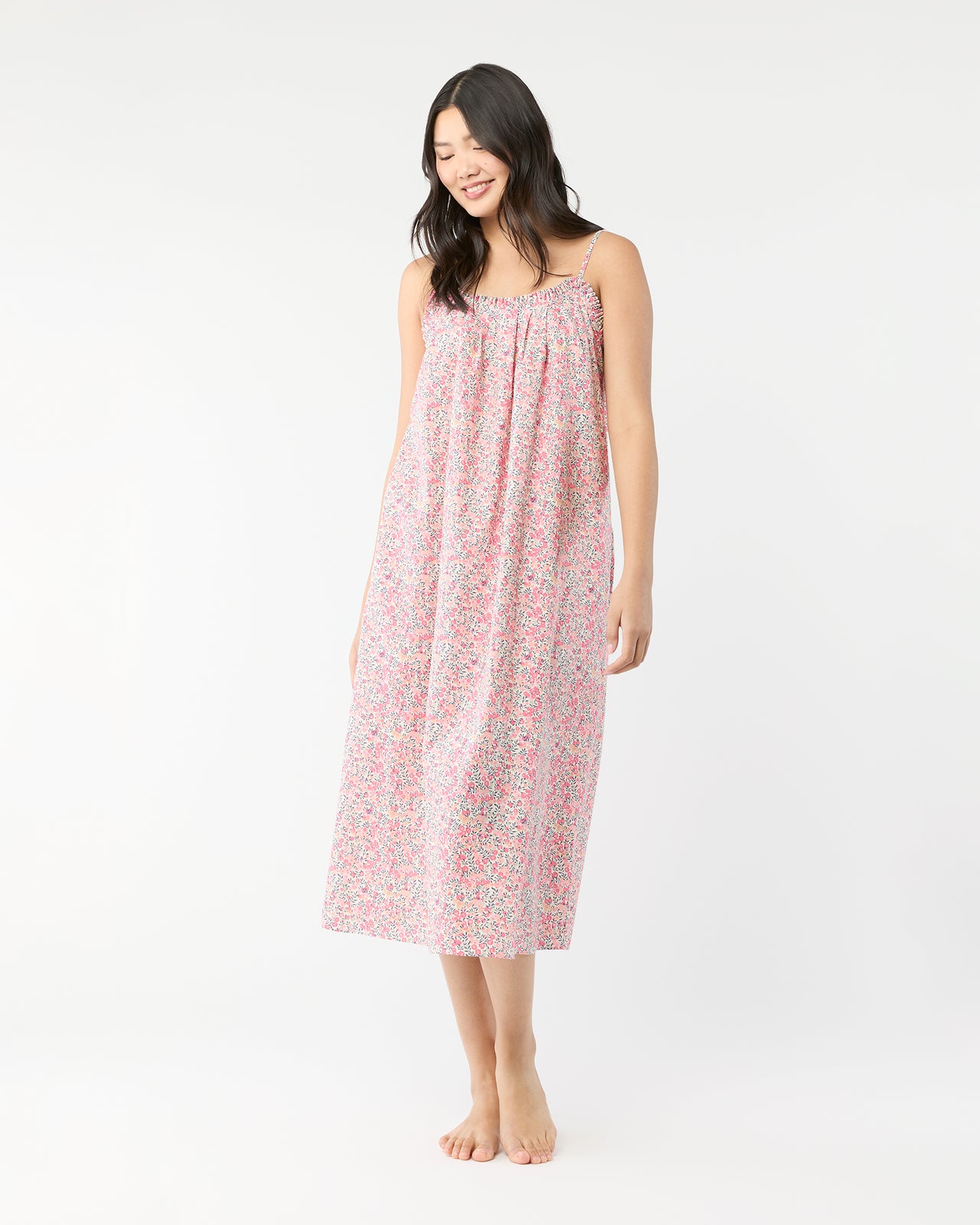 Lena Slip in Pink Multi Wiltshire Liberty Fabric