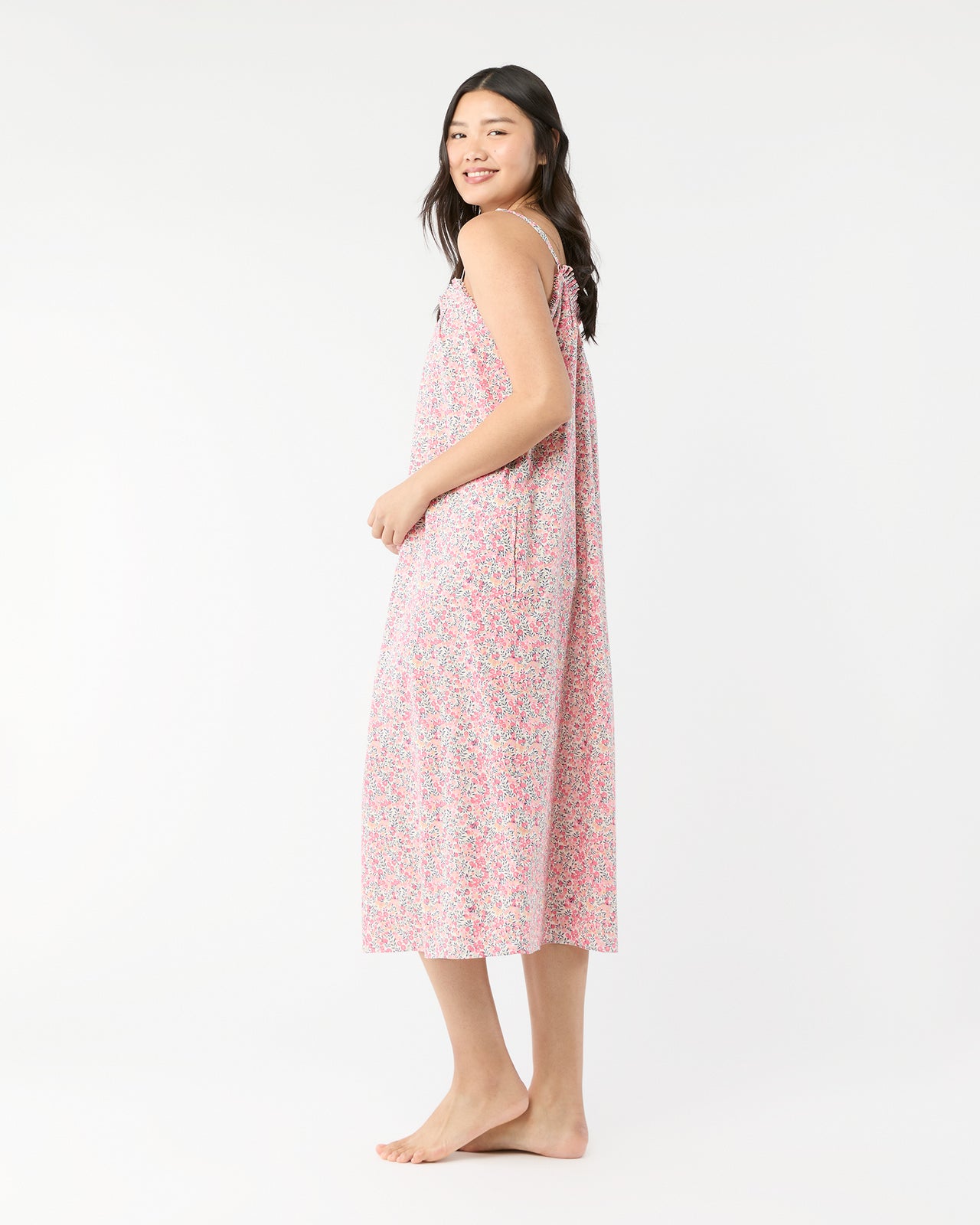 Lena Slip in Pink Multi Wiltshire Liberty Fabric