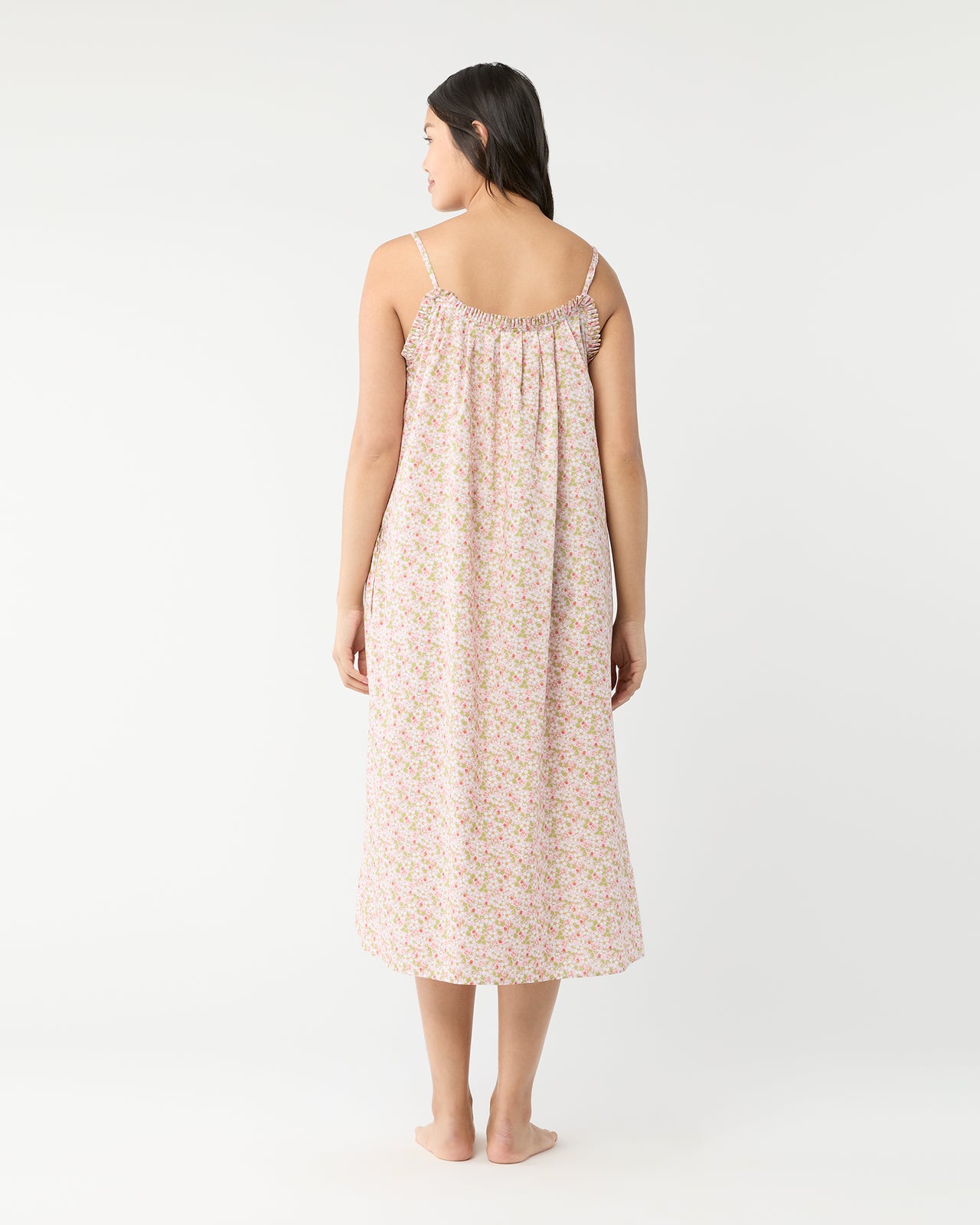 Lena Slip in Pink/Green Paysanne Blossom Liberty Fabric