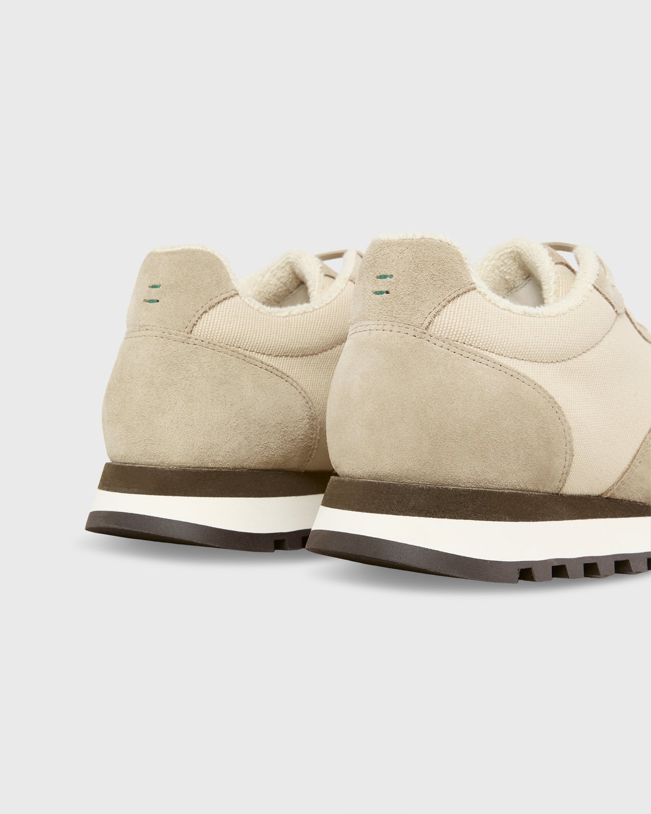 Trainer in Stone/Natural Suede/Canvas | Shop Sid Mashburn